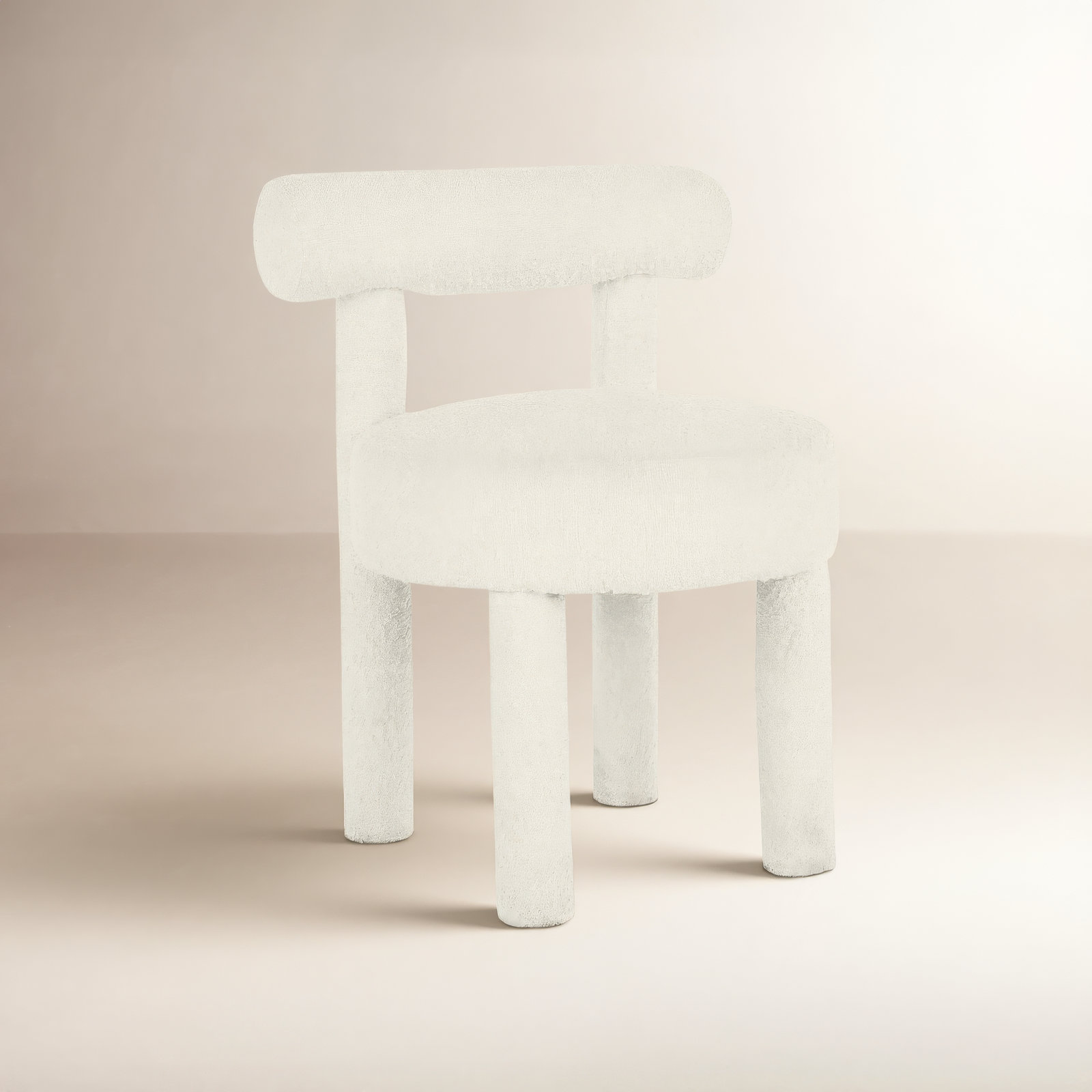 Cecilia Upholstered Side Chair, Boucle White