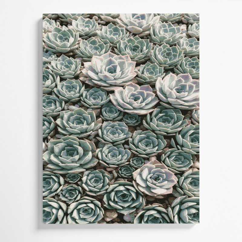 "Watercolor Botanical 82", art mural sur toile grise, H 16 po x l 20 po