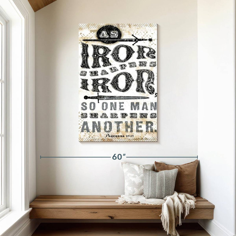 As Iron Sharpens Iron, 45" H x 30" W