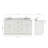 Partham 67'' Double Bathroom Vanity with Carrara Marble Top-93068099