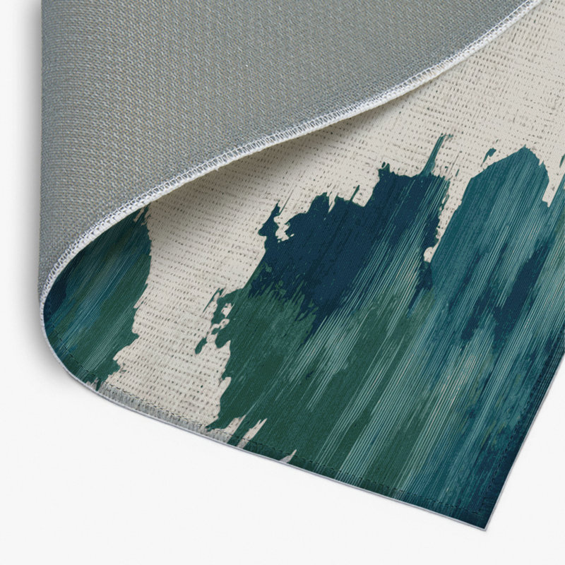 Watercolor Gray Indoor and Outdoor Area Rug, Rectangle 2' x 3'