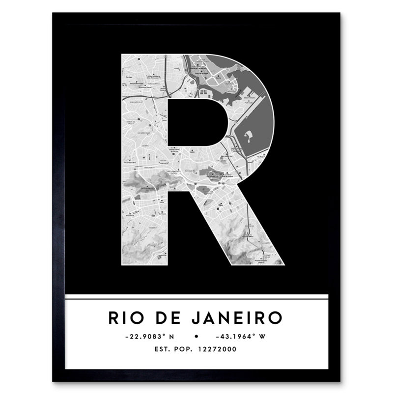 Rio De Janeiro Brazil City - Single Picture Frame Typography