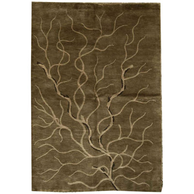 Himalayan Hand Woven Wool Abstract Area Rug