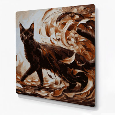 Cats Havana Brown Brown Metal Wall Art
