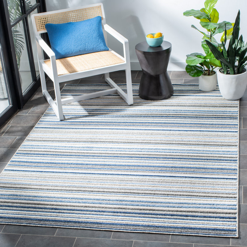 Cabana Performance Striped Indoor/Outdoor Area Rug, Rectangle 4'5" x 6'5"