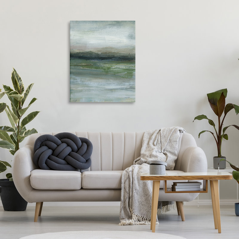 Art mural abstrait avec vue de paysage par Haley Knighten, H 40 po x l 30 po