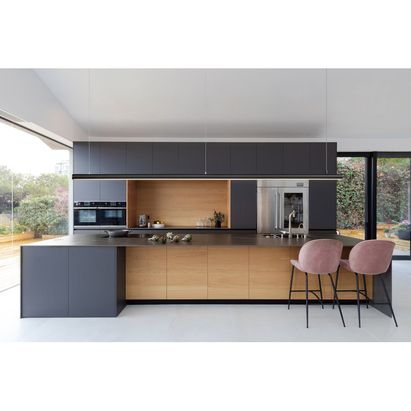 1 - Light LED Unique/Statement Pendant, Black