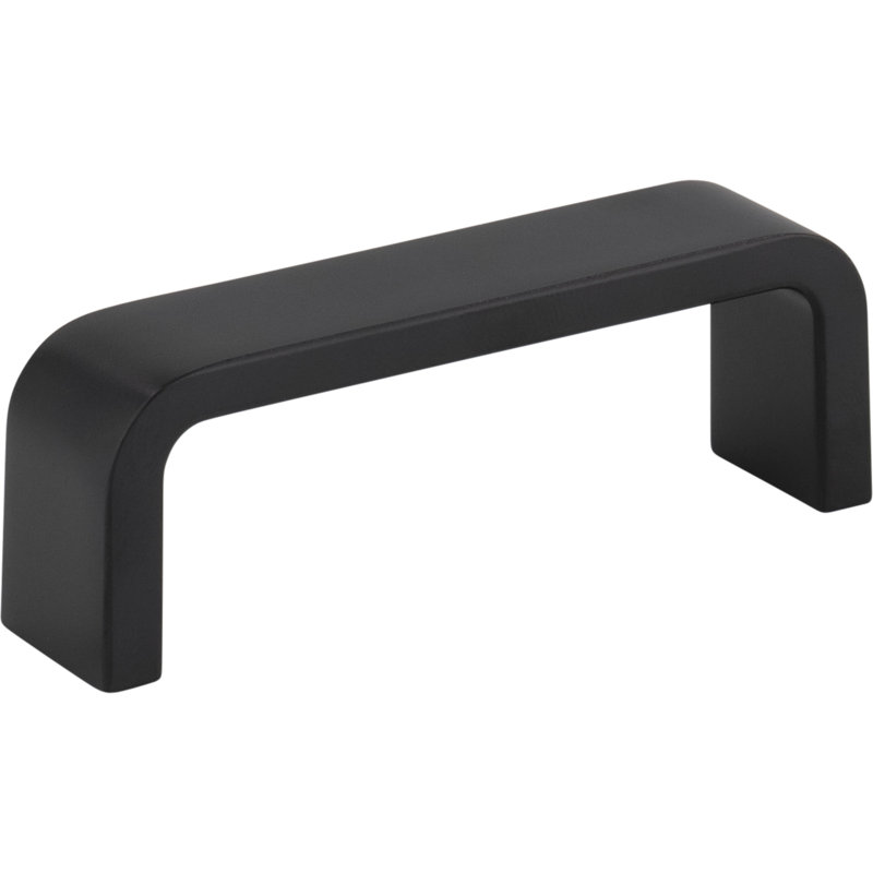 Asher 3" Center-To-Center Matte Black Square Asher Cabinet Pull