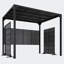 Ensemble de pergola à persiennes 10 x 8, abri antirouille avec 2 écrans d'intimité