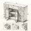 Armoire avec rangement pour l'entrée du salon et de la salle à manger, grande taille, 2 portes et 7 tiroirs-444605686