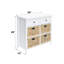 Console blanche à finition blanche pour un intérieur de maison élégant et organisé polyvalent en rangement décoratif-1237312067