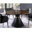Joelan Pine Round Metal Base Dining Table