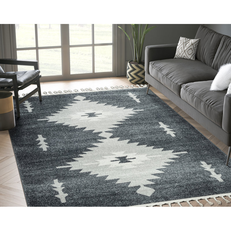 Tapis à motif géométrique Galey, Rectangle 4 pi x 6 pi