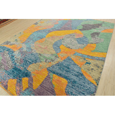 Myheir One-of-a-Kind 9' X 12'1'' New Age Wool Area Rug Yellow