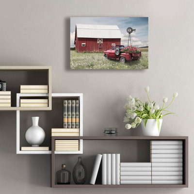 «Little Barn» par Lori Deiter, art mural en verre acrylique