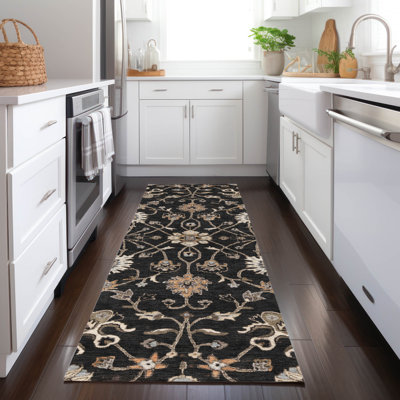 Tapis noir intérieur / extérieur lavable à la machine Cicel ACN1137