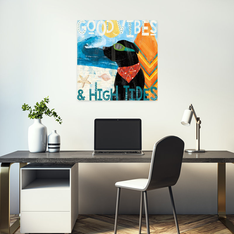 «Good Vibes IV», étoile de mer, art côtier abstrait, H 18 po x l 18 po