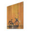Vélo, odyssée orange - Art mural en bois de bicyclette sur bois de pin naturel-1080048485