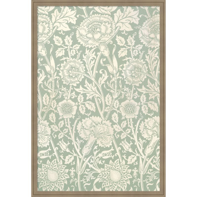 Tableau magnétique en tissu encadré, 26 x 38 cm, motif de fleurs de sauge, pour l'organisation murale