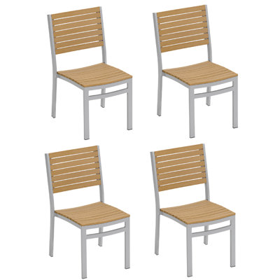 Travira Stacking Patio Dining Side Chair by Oxford Garden