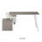 Rotating Multi-Positional Modern Desk, Grey