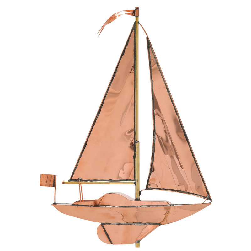 Girouette en cuivre, Poli