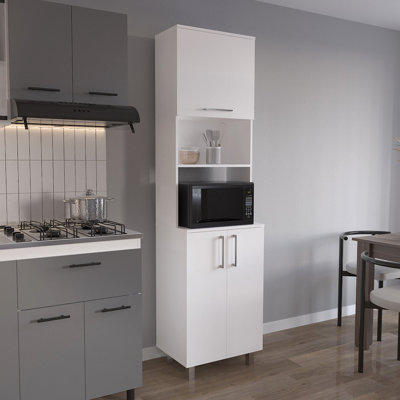 Garde-manger double, armoire de rangement, avec six tablettes