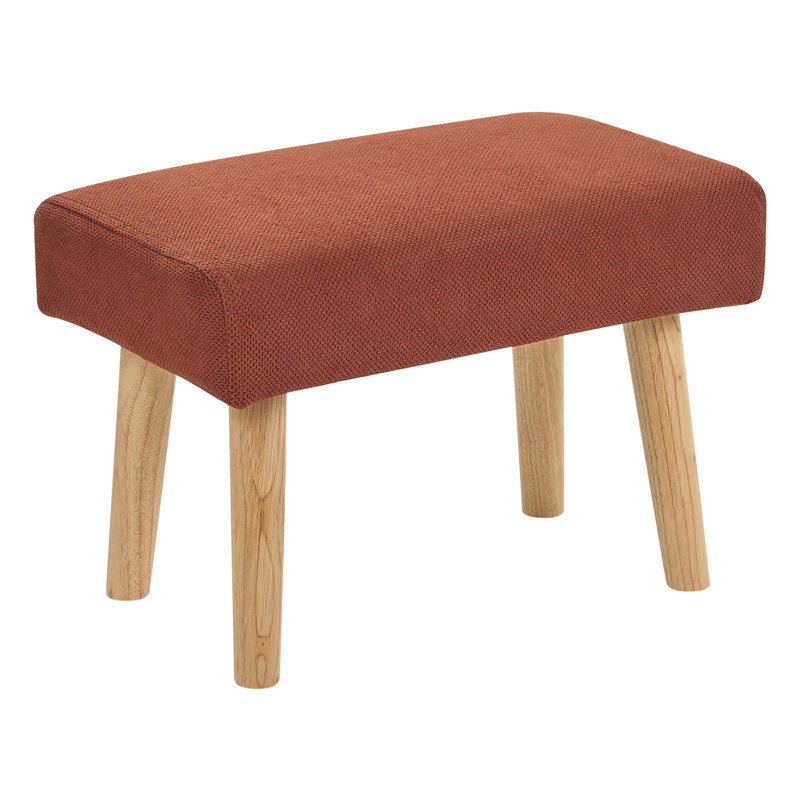 Footstool Takoma Fabric, Orange