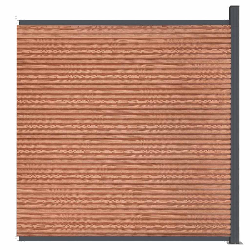 Fence Panel Set WPC, 186cm H x 173cm W, Brown