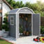 Remise de rangement robuste en résine 6 po x 4,5 pi avec plancher, fenêtre, ventilation, porte verrouillable pour équipement de jardin