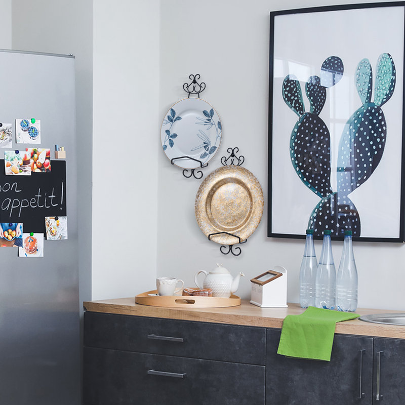 Metal Floating Shelf with Hooks