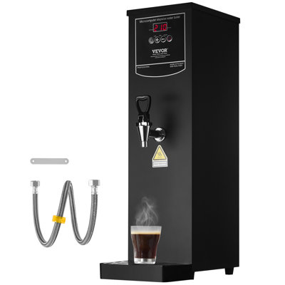 Commercial Water Boiler, Electric Hot Water Dispenser with 316 Stainless Steel Heating Tube, 1500W Step-by-step Fast Heating 50L per Hour Hot Water Boiler, for Coffee Tea Restaurant Office