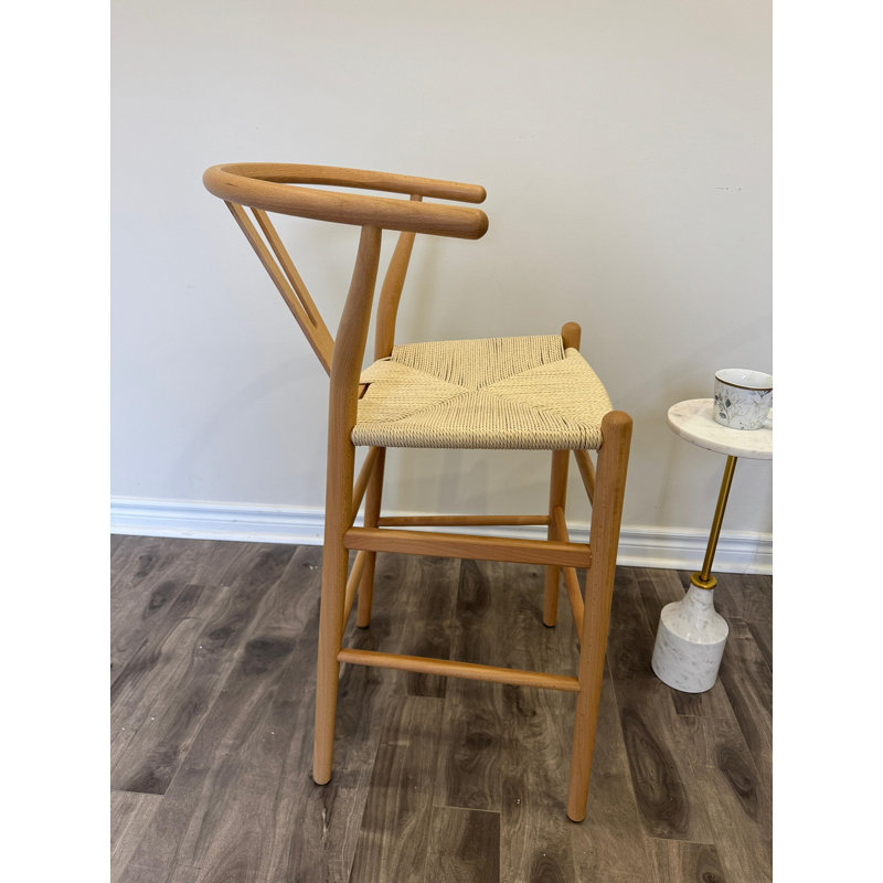 Tabouret de comptoir en rotin, Naturel