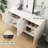 Large Storage Sideboard In White - Modern Console For Bedroom Buffet Spacious Interior-1959128812