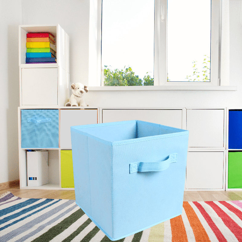 Ensemble de bacs en tissu, Bleu ciel