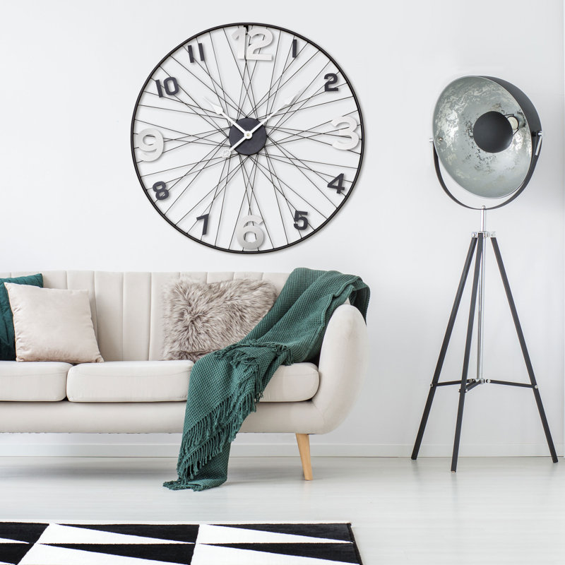 Ashanti Bike Wheel Silver Clock, 27.5"