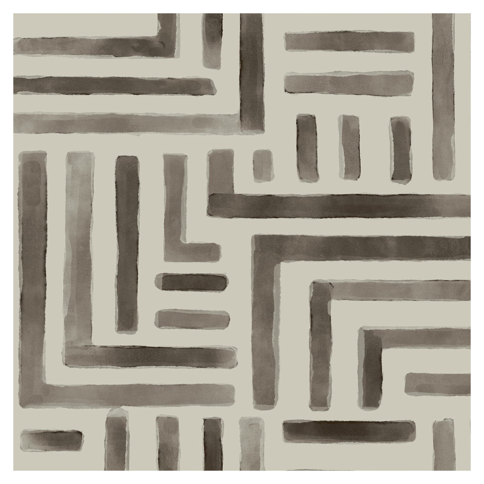 Unpasted Abstract Wallpaper, Brown