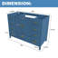 Base de meuble-lavabo 48 po avec 2 portes doubles à fermeture douce et 9 tiroirs lisses-132915562-132915563