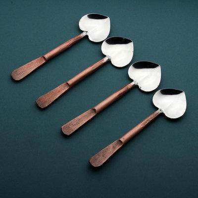 Semiye Heart Coffee/Dessert Table Spoon 4 Pc. Set