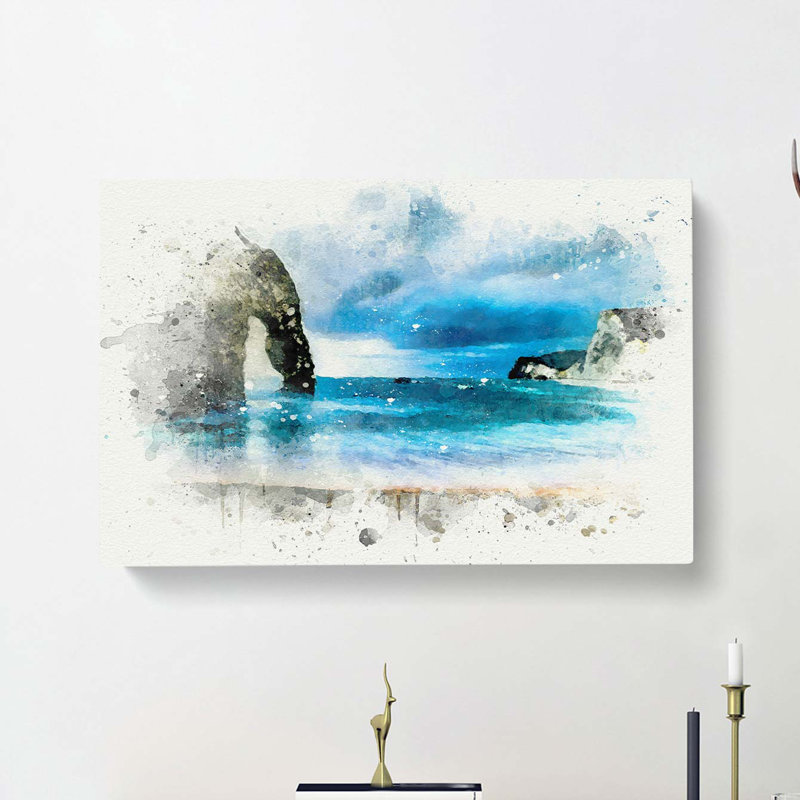 Durdle Door Cliffs In Wareham In Abstract - Wrapped Canvas Print, 50cm H x 76cm W x 3cm D