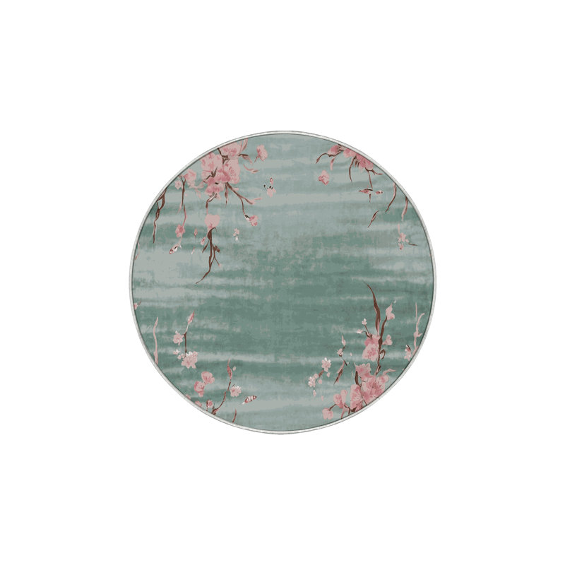 Tapis vert lavable à la machine, Rond 6 pi