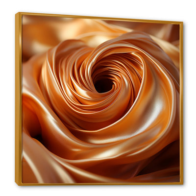 Orange Abstract Spiral Cyclone Tranquility - Abstract Spirals Wall Art