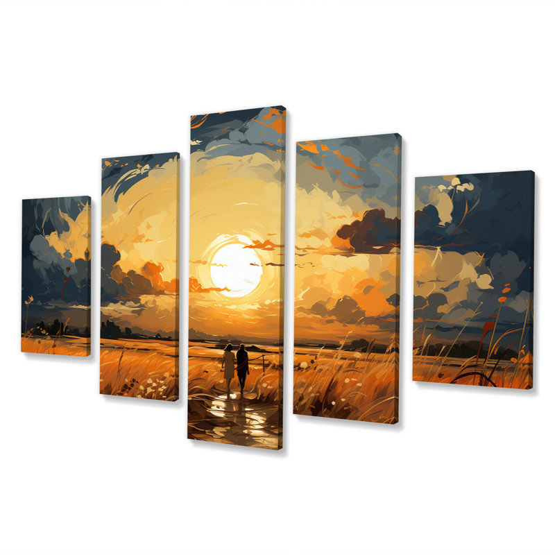 Ozan - Meadow Wall Art Living Room - 5 panneaux