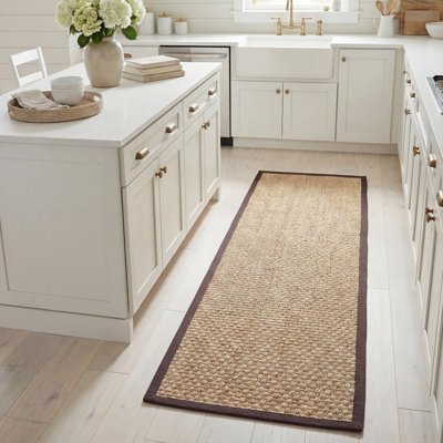 Debroh natural fiber maritime rupee solid color rug
