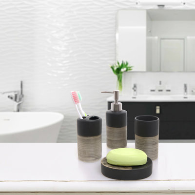 4 Piece Bathroom Accessory Set
