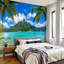 Murale auto-adhésive moderne pour la chambre à coucher avec palmiers Peel and Stick L 69 po x l 96 po
