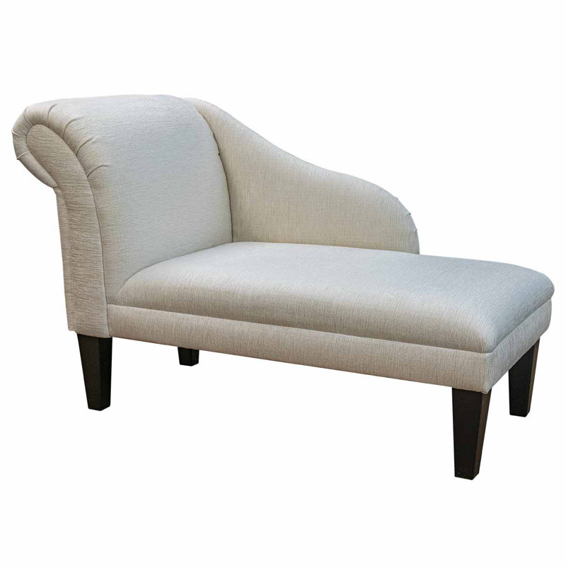 Upholstered Chaise Lounge, Black