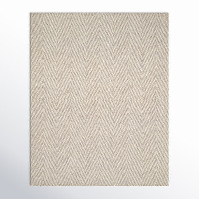 Tapis taupe en laine touffeté à la main Wheaton