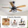 Rasco 52'' 5 wooden blades Ceiling Fan with Light Kit and Remote Control Included