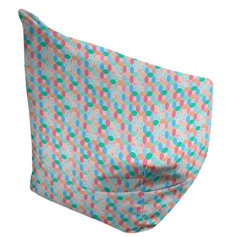 Housse de sac de pois en verre coloré Leffel, H 86 po x L 2 po x P 43 po, Ivoire / Orange / Vert, Pas de bourre